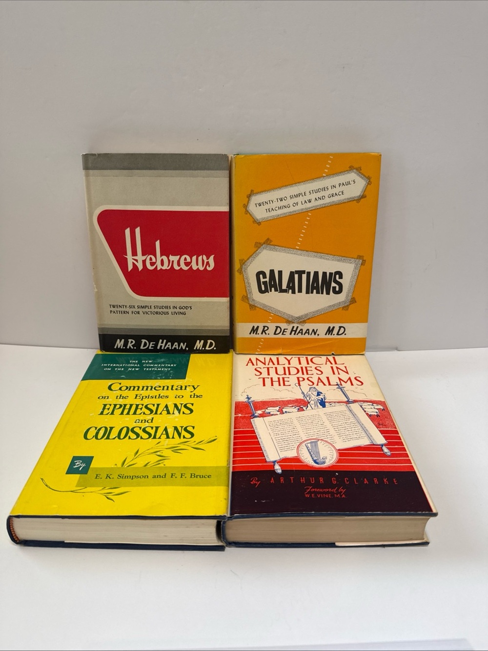 Set of 4 Vintage Religious Study Books - highly Collectable